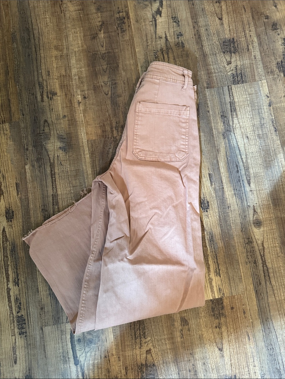 Oat New York Wide-Leg Jeans in Blush Pink